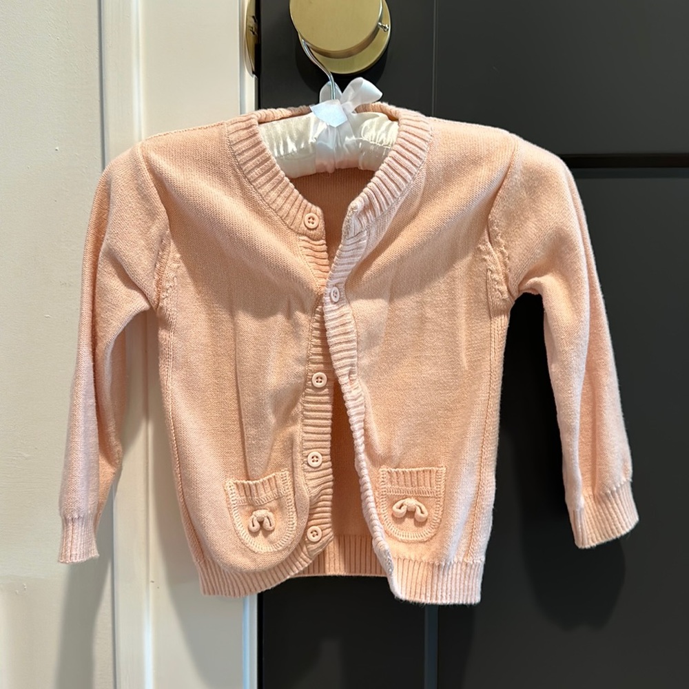 Viverano organic cotton pink girls sweater 12-18 months